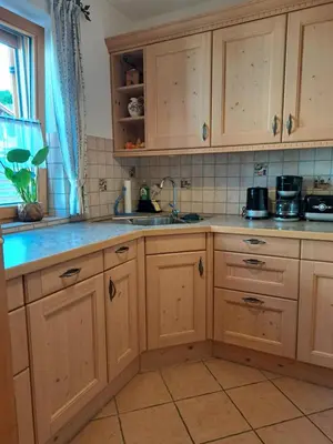 Küche/Küchenzeile in der Unterkunft Ferienwohnung Schwarzenberger