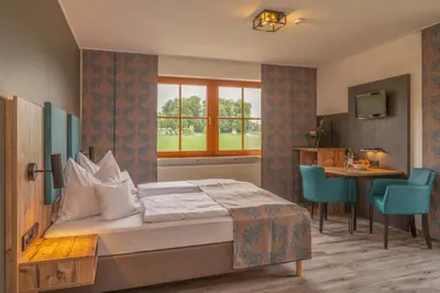 Ein Bett oder Betten in einem Zimmer der Unterkunft Kurparkpension Stephan