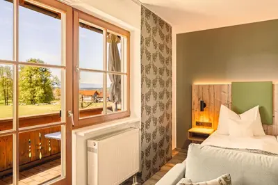 Ein Bett oder Betten in einem Zimmer der Unterkunft Kurparkpension Stephan
