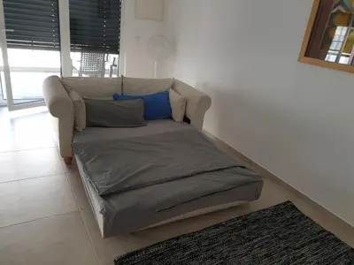 Ein Sitzbereich in der Unterkunft Ferienwohnung Kolpingstraße
