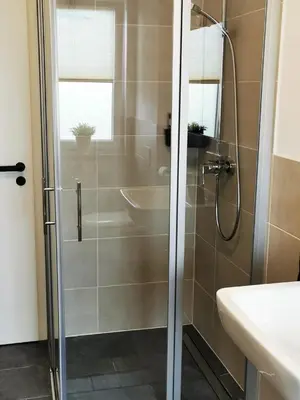 Ein Badezimmer in der Unterkunft Ferienwohnung Kolpingstraße