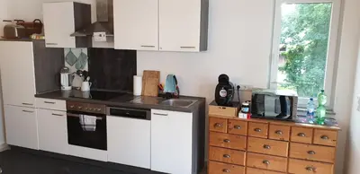 Küche/Küchenzeile in der Unterkunft Ferienwohnung Kolpingstraße