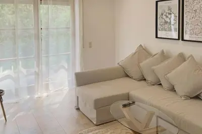 Ein Sitzbereich in der Unterkunft City-Apartment mit Garten & Garage