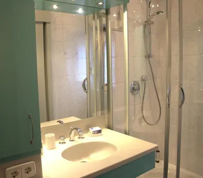 Ein Badezimmer in der Unterkunft Traumhafte Ferienwohnung Andechs