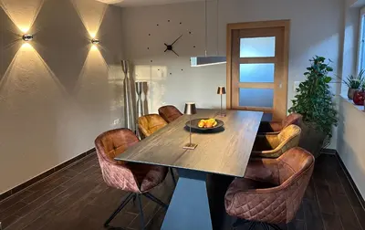 Ein Sitzbereich in der Unterkunft Haus am Mühlbach