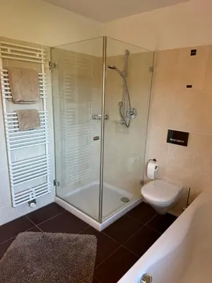 Ein Badezimmer in der Unterkunft Haus am Mühlbach