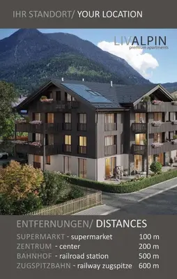 Ein allgemeiner Bergblick oder ein Berglick von der Ferienwohnung aus