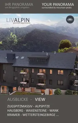 Ein allgemeiner Bergblick oder ein Berglick von der Ferienwohnung aus