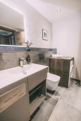 Ein Badezimmer in der Unterkunft LIVALPIN Style