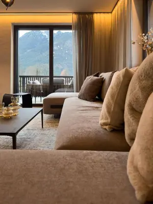 Ein Sitzbereich in der Unterkunft LIVALPIN Retreat