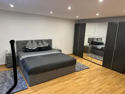 Ein Bett oder Betten in einem Zimmer der Unterkunft Ferienwohnung Graf
