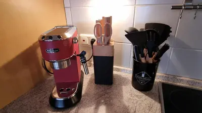 Kaffee-/Teezubehör in der Unterkunft Altstadtwohnung Modern Red