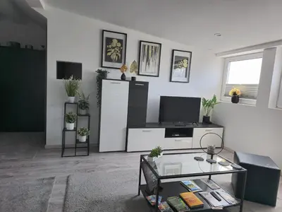 TV/Unterhaltungsangebot in der Unterkunft 1,5 Zimmer Ferienwohnung Apartment in ruhiger Lage stadtnah Neu in Brunnthal