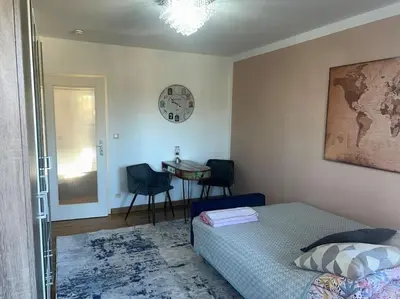 Ein Sitzbereich in der Unterkunft Beautiful 2-bedroom apartment in Munich center