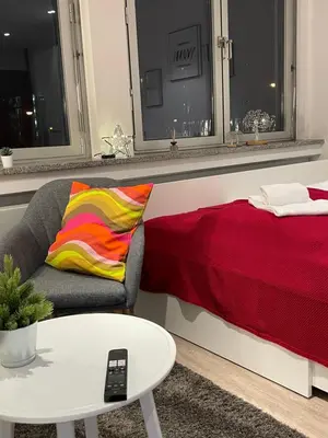 Ein Bett oder Betten in einem Zimmer der Unterkunft Modernes City-Apartment Nähe Uniklinikum und Zentrum