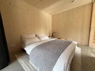 Ein Bett oder Betten in einem Zimmer der Unterkunft Ferienwohnungen Bergufer