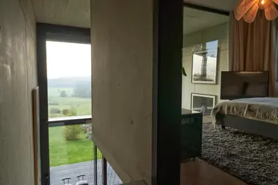 Ein Bett oder Betten in einem Zimmer der Unterkunft Gennachblick 1 Ferienhaus im Allgäu