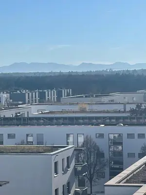 Ein allgemeiner Bergblick oder ein Berglick von der Ferienwohnung aus
