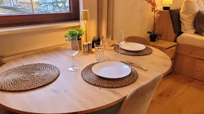 Grundriss der Unterkunft MADISON Homes Apartment 50 qm in Prien mit Balkon, Bergblick, Parkplatz, zentral gelegen