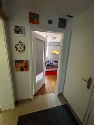 Ein Bett oder Betten in einem Zimmer der Unterkunft 1 Privatzimmer möbliert gut ausgestattet und gute Anbindung Bus Bahn