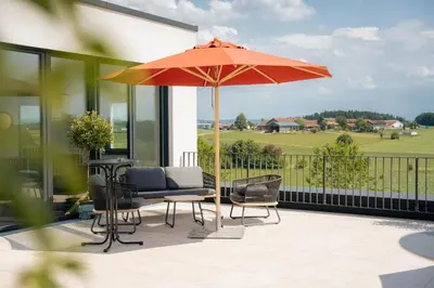 Ein Balkon oder eine Terrasse in der Unterkunft Das Wasserburg Hotel