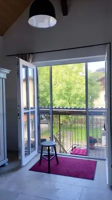 Ein Balkon oder eine Terrasse in der Unterkunft Ferienwohnung am alten Kino