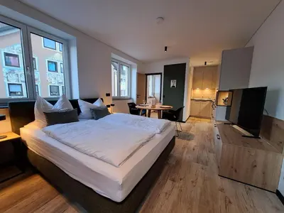 Ein Bett oder Betten in einem Zimmer der Unterkunft Lieblingsplatz Apartments