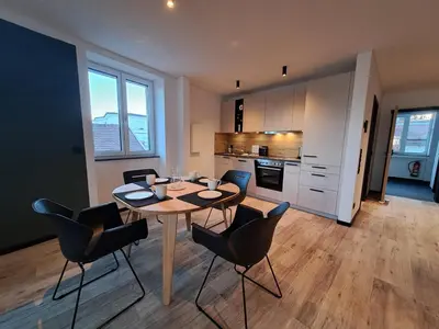 Küche/Küchenzeile in der Unterkunft Lieblingsplatz Apartments