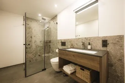 Ein Badezimmer in der Unterkunft Agrad Chalets