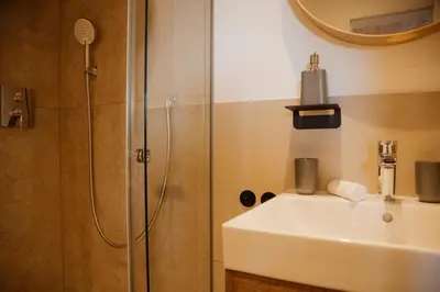 Ein Badezimmer in der Unterkunft ALPENHOF Westerbuchberg