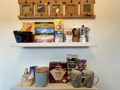 Kaffee-/Teezubehör in der Unterkunft Ferienwohnung Sole Della Sera