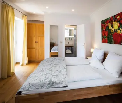 Ein Bett oder Betten in einem Zimmer der Unterkunft Haus Sibylle