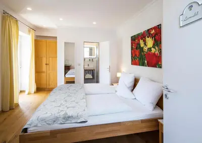Ein Bett oder Betten in einem Zimmer der Unterkunft Haus Sibylle