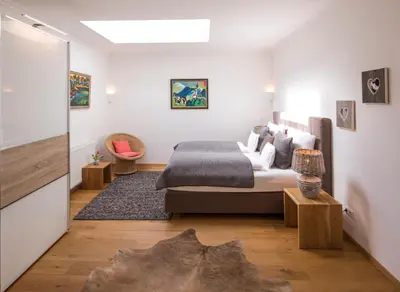 Ein Bett oder Betten in einem Zimmer der Unterkunft Haus Sibylle