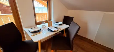 Ein Sitzbereich in der Unterkunft Ferienwohnung SEElig