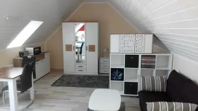 Küche/Küchenzeile in der Unterkunft 1 Zimmer Apartment mit Kochecke und Bad