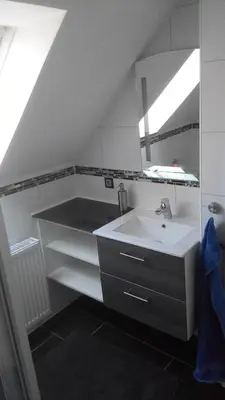 Ein Badezimmer in der Unterkunft 1 Zimmer Apartment mit Kochecke und Bad