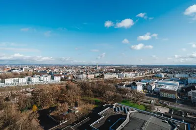 Ein allgemeiner Blick auf Augsburg oder ein Stadtblick von der Ferienwohnung aus
