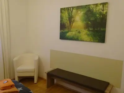Ein Sitzbereich in der Unterkunft Ferienwohnung Lindenhof