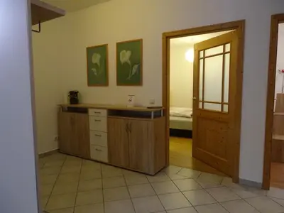 Ein Bett oder Betten in einem Zimmer der Unterkunft Ferienwohnung Lindenhof