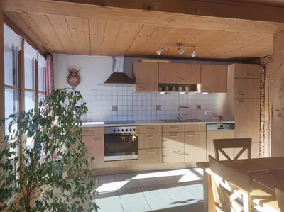 Küche/Küchenzeile in der Unterkunft Ferienhof beim Bohlar - Geiselstein