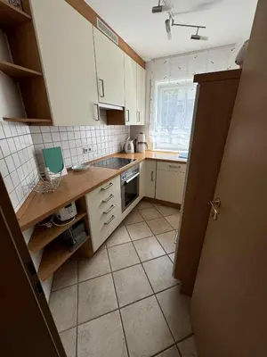 Küche/Küchenzeile in der Unterkunft Ferienwohnung Schütz