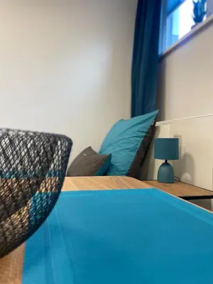 Ein Sitzbereich in der Unterkunft Foxhome