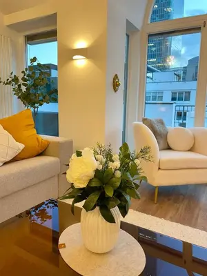 Ein Sitzbereich in der Unterkunft Munich Penthouse with Kitchen, Roofgarden and Parking