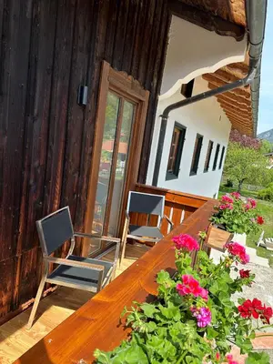Ein Balkon oder eine Terrasse in der Unterkunft Ferienwohnung Zum Wunsch