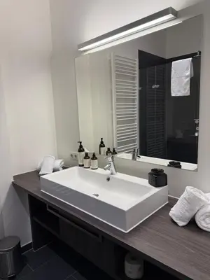 Ein Badezimmer in der Unterkunft Appartements Schwere Reiter Straße München