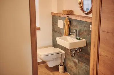 Ein Badezimmer in der Unterkunft Haus Herzbluat