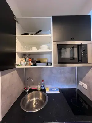 Küche/Küchenzeile in der Unterkunft Kuckucks Nest