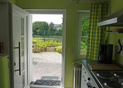 Küche/Küchenzeile in der Unterkunft Ferienwohnung Kühnert