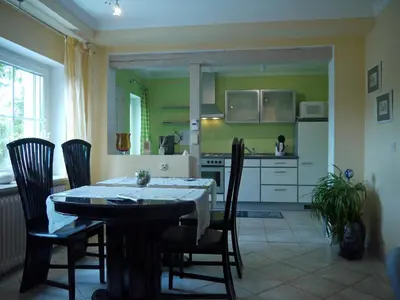 Küche/Küchenzeile in der Unterkunft Ferienwohnung Kühnert